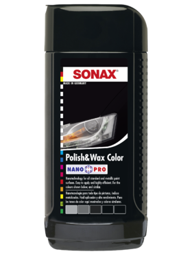 Chất đánh bóng, làm mới nhựa và bảo vệ sơn xe màu đen Sonax 296141 loại 250 ml